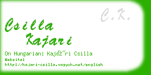 csilla kajari business card